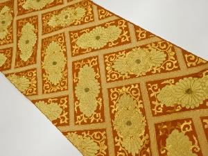 檜垣に華紋・菊唐草模様織出し袋帯